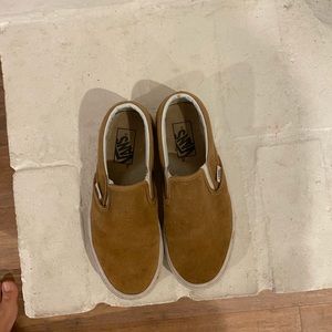 Madewell vans in mustard suede